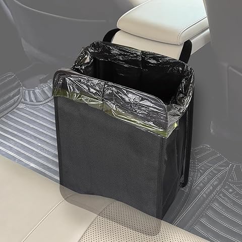 Car Trash Can, Foldable Trash Can Collapsible Hanging Trash Bag for Car Seat, 2 Gallons Leakproof Garbage Bags, Cars Must Haves Interior Accessories Essentials